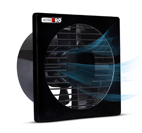 6 Inch Exhaust Fan | Kitchen Ventilation Fan | Bathroom Air Vent Axial | High Speed Low Noise | Wall Mount Exhaust Fan | Energy Efficient 𝟓 𝐘𝐄𝐀𝐑 𝐖𝐀𝐑𝐑𝐀𝐍𝐓𝐘 (Black)